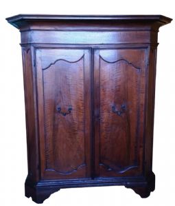 Louis XV Parmesan Walnut Wardrobe Cupboard Pantry